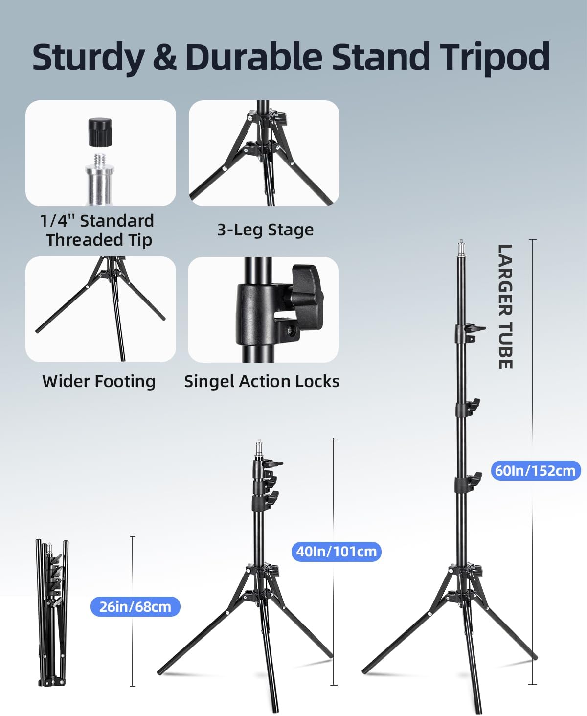 Skytex Softbox Lighting Kit 16x16in Soft Box 1Pack Upgrade 135W 2700-6400K 100V-240V E27 LEDBulb Continuous Photography Lighting,Photo Studio Light Equipment for Camera Shooting Video Recording - Image 7