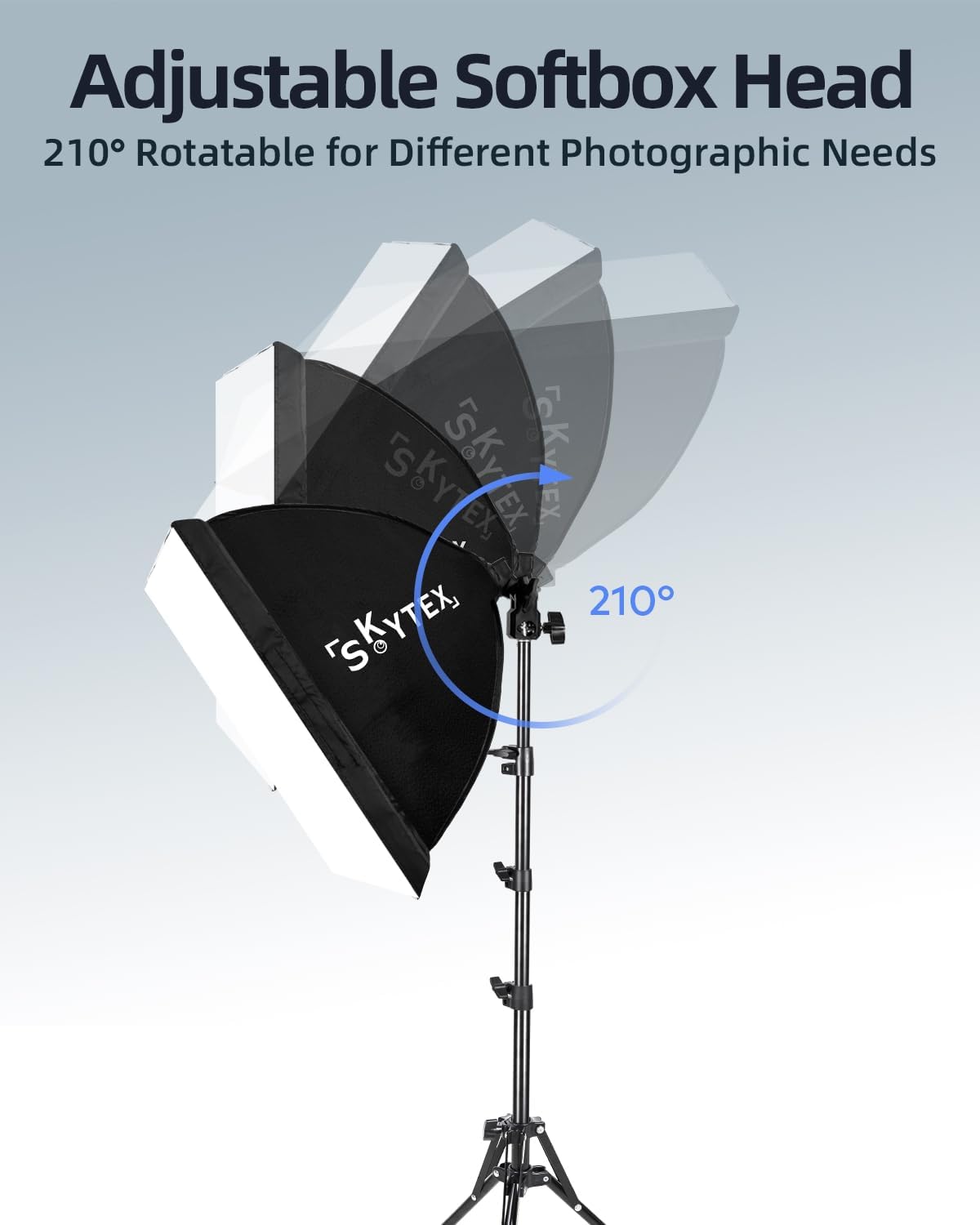 Skytex Softbox Lighting Kit 16x16in Soft Box 1Pack Upgrade 135W 2700-6400K 100V-240V E27 LEDBulb Continuous Photography Lighting,Photo Studio Light Equipment for Camera Shooting Video Recording - Image 8