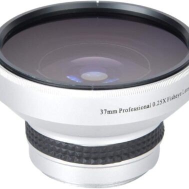 37mm 0.25X Super Fisheye Lens Additional Lens,Aluminum Alloy 2 Part Removable Macro Close-up Shooting Fisheye Effect Wide View Optical Glass Camera Photography Lens, is for 37mm Camera Lens Default
